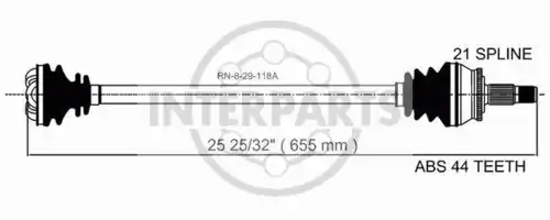 привод левый Ren RN-8-29-118A INTERPARTS