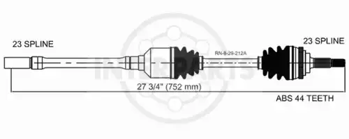привод правый Ren RN-8-29-212A INTERPARTS