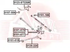 САЙЛЕНТБЛОК ЗАДНЕЙ ЦАПФЫ 0101077 ASVA