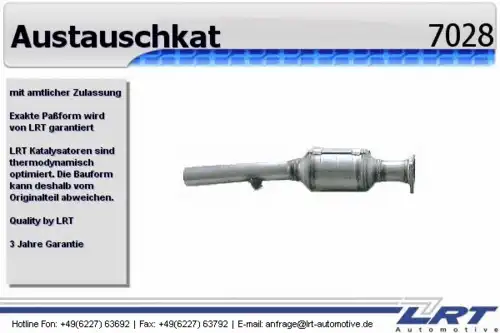 катализатор глушителя VW 7028 LRT