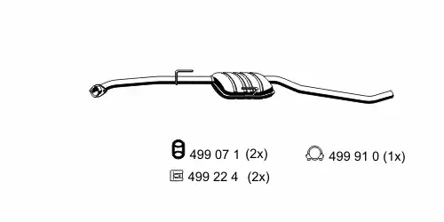 глушитель средняя часть Opel 024211 ERNST