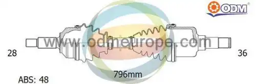 ПРИВОД В СБОРЕ FORD 18011721 ODM-MULTIPARTS