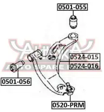 Рычаг подвески ASVA 0524015