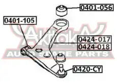 Рычаг подвески ASVA 0424017