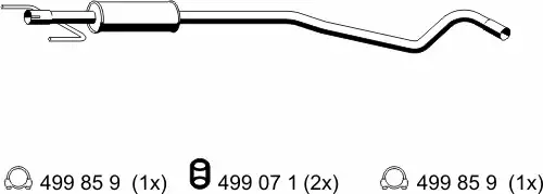 глушитель средняя часть Opel 052290 ERNST