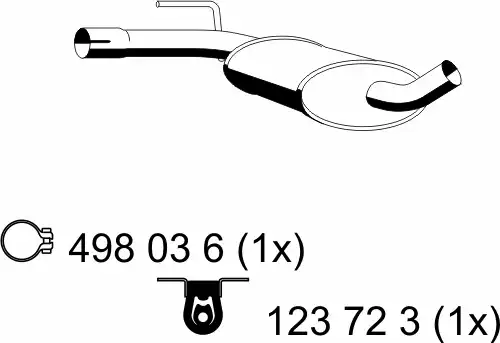 глушитель средняя часть VW 133067 ERNST