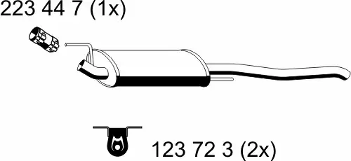 глушитель задняя часть VW 142113 ERNST