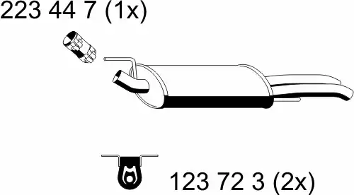 глушитель задняя часть VW 152136 ERNST
