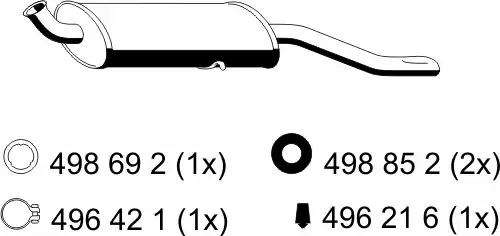 глушитель задняя часть Audi 213066 ERNST