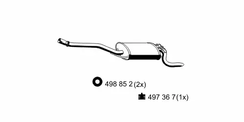 глушитель задняя часть MB 353106 ERNST