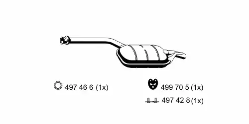 глушитель средняя часть MB 353120 ERNST