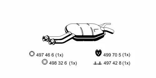 глушитель средняя часть MB 353182 ERNST
