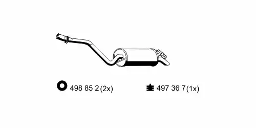 глушитель задняя часть MB 353373 ERNST