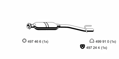 глушитель средняя часть MB 363006 ERNST