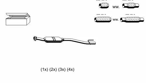 глушитель средняя часть MB 363075 ERNST