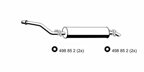 глушитель задняя часть MB 364010 ERNST