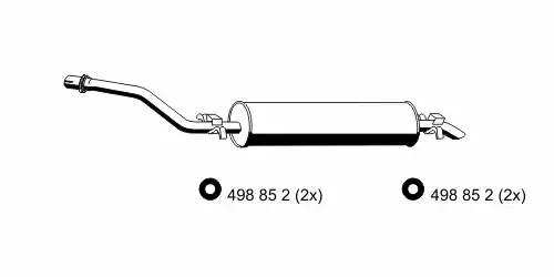 глушитель задняя часть MB 364133 ERNST