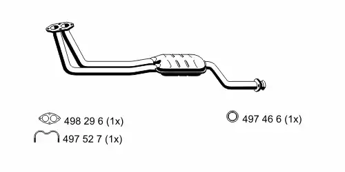 глушитель передняя часть MB 364171 ERNST