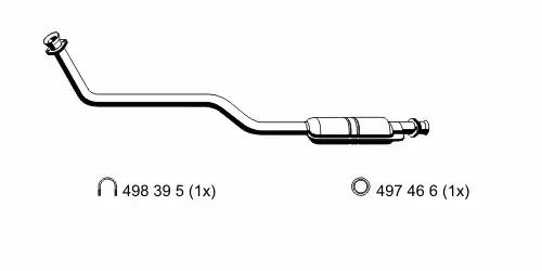 глушитель передняя часть MB 374064 ERNST