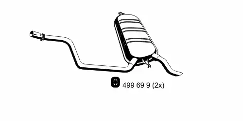глушитель задняя часть MB 374101 ERNST