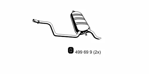 глушитель задняя часть MB 374118 ERNST