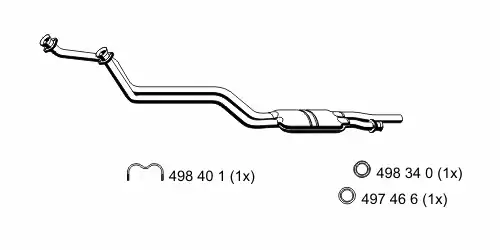 глушитель передняя часть MB 374125 ERNST