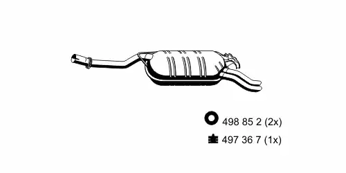 глушитель задняя часть MB 374149 ERNST