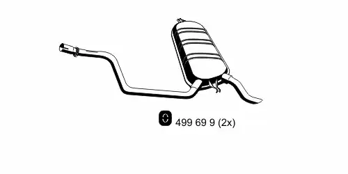 глушитель задняя часть MB 374156 ERNST