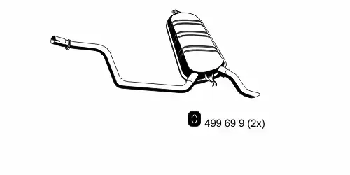 глушитель задняя часть MB 374194 ERNST