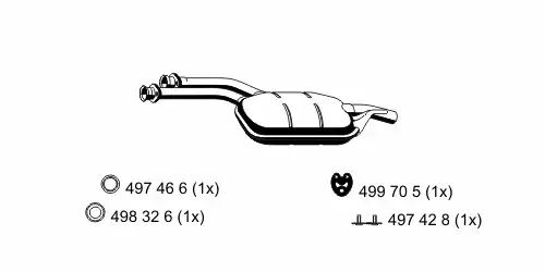 глушитель средняя часть MB 374286 ERNST