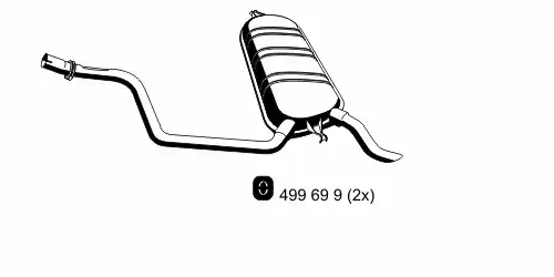 глушитель задняя часть MB 384056 ERNST