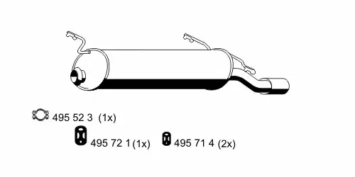 глушитель задняя часть Citr 501026 ERNST