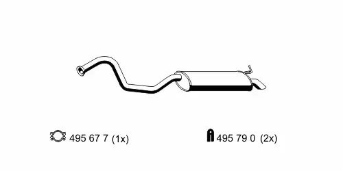 глушитель задняя часть Ren 525015 ERNST