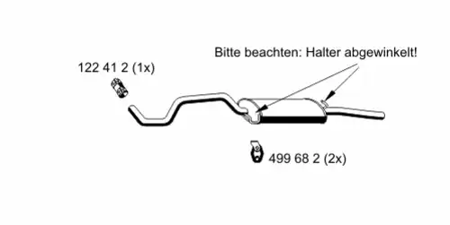 глушитель задняя часть SEAT 640046 ERNST