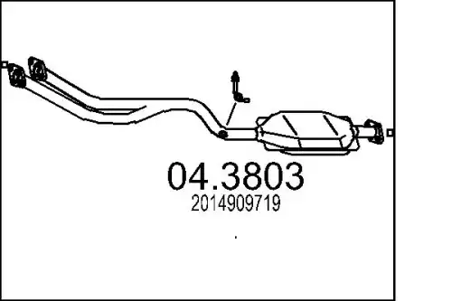 катализатор глушителя MB 04.3803 MTS