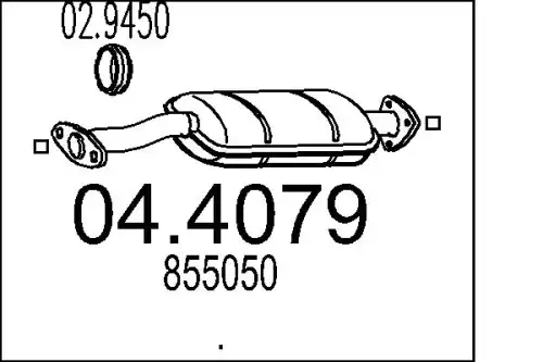 катализатор глушителя Opel 04.4079 MTS