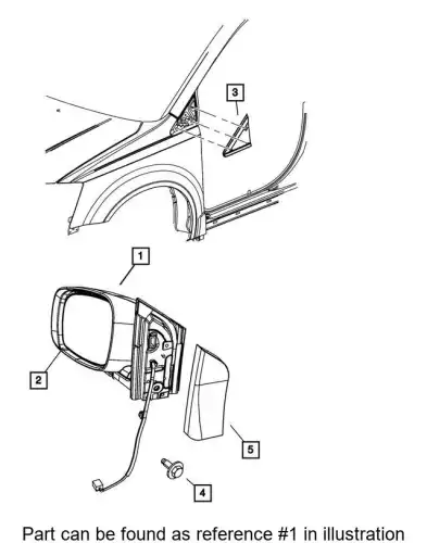 MIRROR 1AN411BVAC CHRYSLER