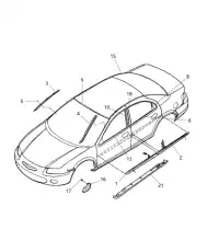 Уплотнитель двери CHRYSLER 04805323AD
