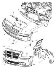 FASCIA 04805768AB CHRYSLER