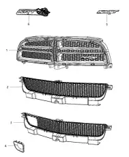 GRILLE 1SF03DX8AA CHRYSLER
