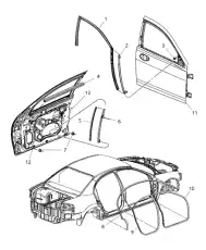 Уплотнитель двери CHRYSLER 04814623AE