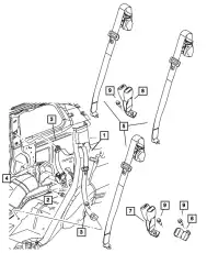 SEAT BELT 1EY851D1AD CHRYSLER