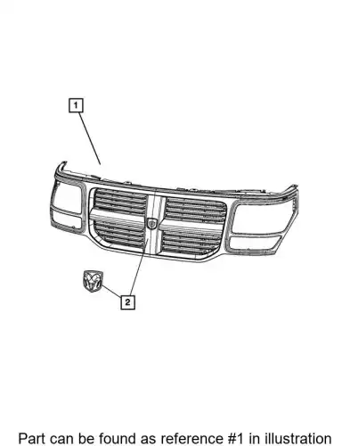 GRILLE 1EY991RHAC CHRYSLER