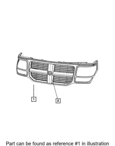 GRILLE 1EY991V6AD CHRYSLER