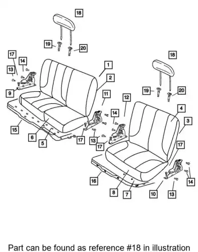 HEADREST 1EZ001D5AA CHRYSLER