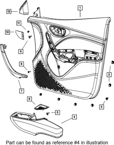 ARMREST 1TW77DX9AB CHRYSLER