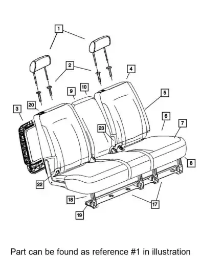 HEADREST 1FE481D5AA CHRYSLER
