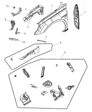 FENDER 05008902AG CHRYSLER