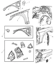 FENDER 05183422AB CHRYSLER