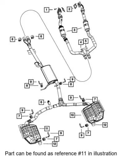 RESONATOR 53010369AA CHRYSLER